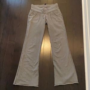 Talula grey wide leg track pants XS frayed detail